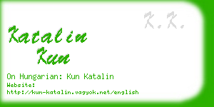 katalin kun business card